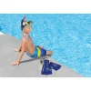 Bestway Swim Gear-Crusader Dark Blue Unisex Youth Snorkel Set with Fins, Ages 7+