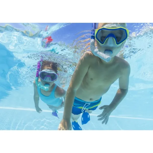 Bestway Swim Gear-® Crusader™ Youth Snorkel Set with Fins, Pink Ages 7+