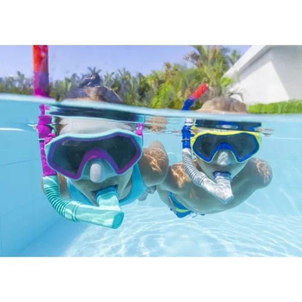 Bestway Swim Gear-® Crusader™ Youth Snorkel Set with Fins, Pink Ages 7+