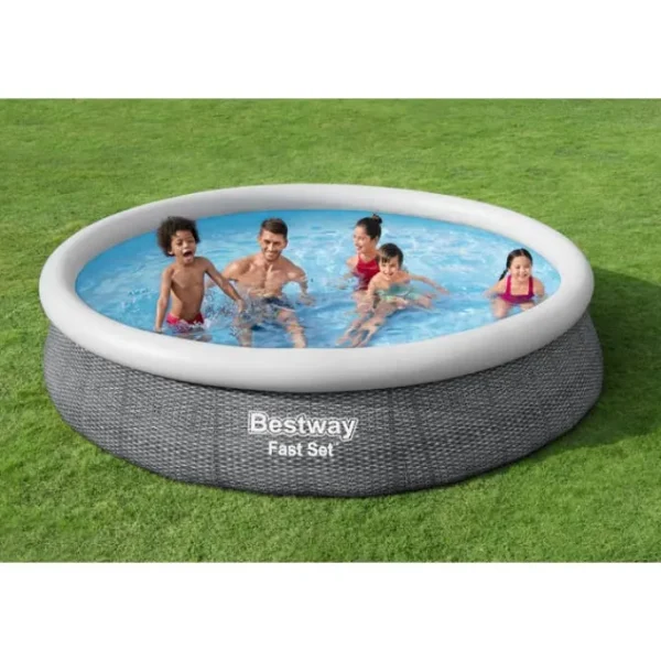 Bestway Fast Set Pools-Fast Set 12’ x 30” Round Inflatable Pool Set