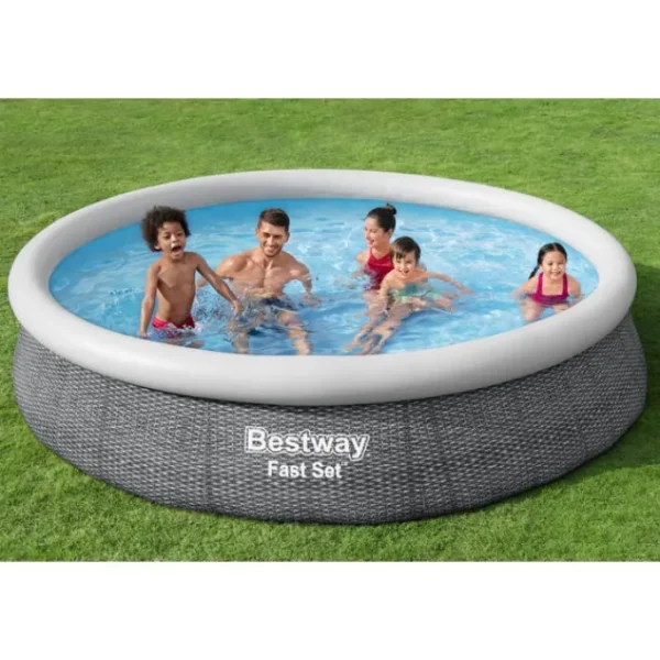 Bestway Fast Set Pools-Fast Set 12’ x 30” Round Inflatable Pool Set