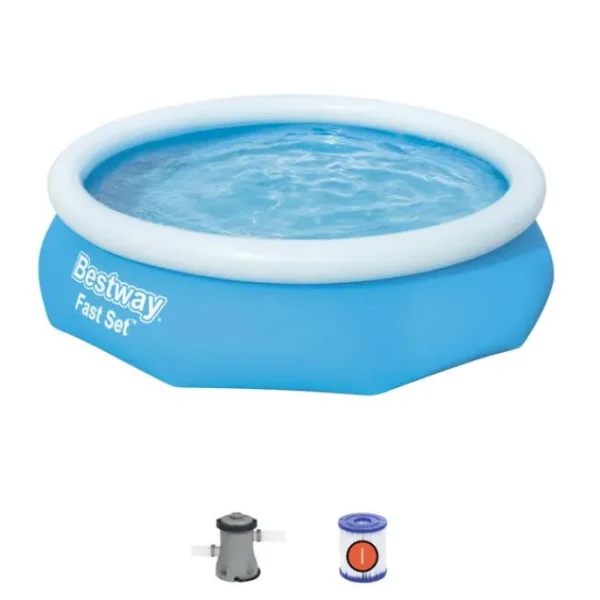 Bestway Fast Set Pools-Fast Set 10’ x 30” Round Inflatable Pool Set
