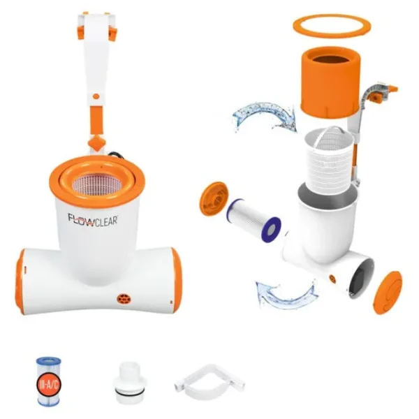 Bestway Pool Maintenance Tools-Flowclear 1050 Gallon Skimatic Skimmer Above-Ground Pool Pump