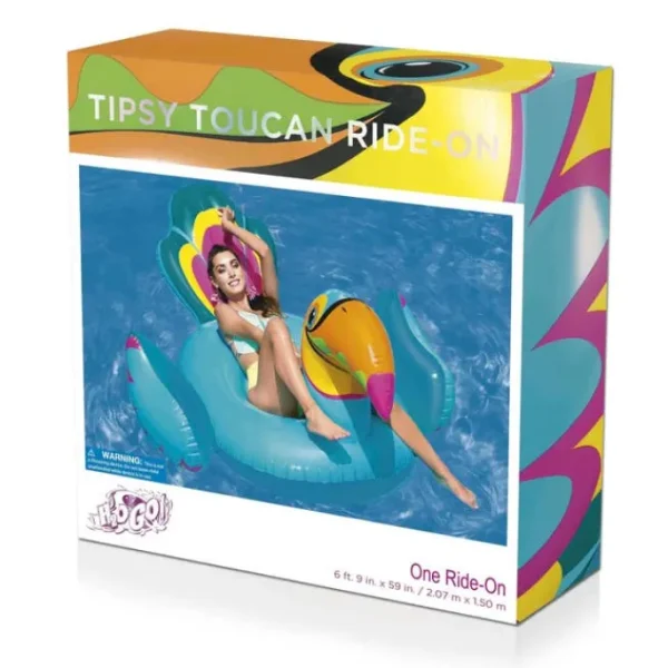Bestway Pool Floats-H2OGO Tipsy Toucan Ride-On Inflatable Pool Float