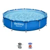 Bestway Steel Pro Pools-Steel Pro 12' x 30" Above Ground Pool Set