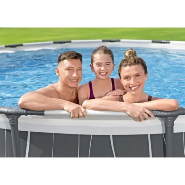 Bestway Steel Pro Max Pools-Steel Pro MAX 15' x 42" Round Above Ground Pool Set with LED Light