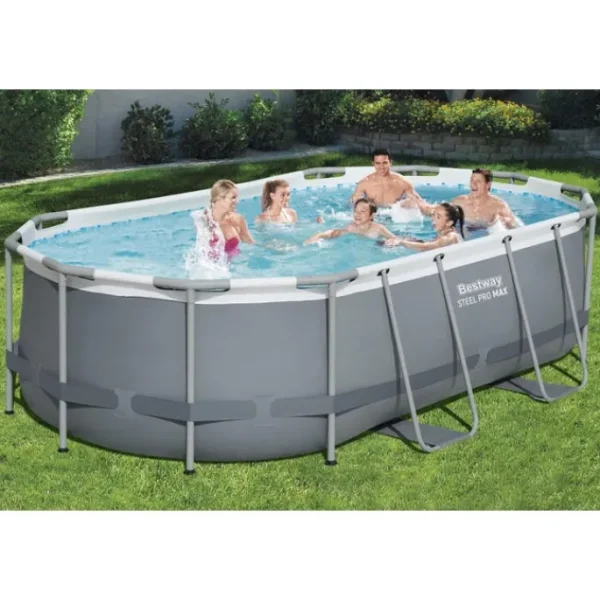 Bestway Steel Pro Max Pools-Steel Pro MAX Above Ground Pool Set 14' x 8'2" x 39.5"