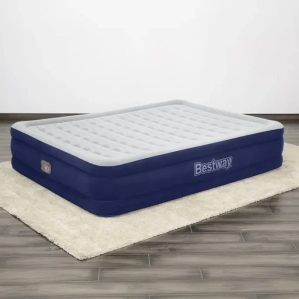 Bestway Indoor Air Mattresses-Tritech Air Mattress Queen 15" with Built-in AC Pump Included