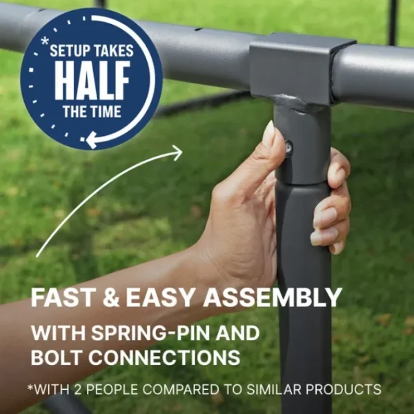 Bestway Trampolines-Xtreme Air 10 ft Outdoor Trampoline for Kids & Adults, No-Gap Enclosure, Foam-Padded Poles