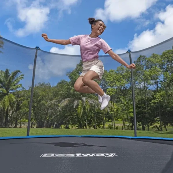Bestway Trampolines-Xtreme Air 15 ft Outdoor Trampoline for Kids & Adults, No-Gap Enclosure, Foam-Padded Poles