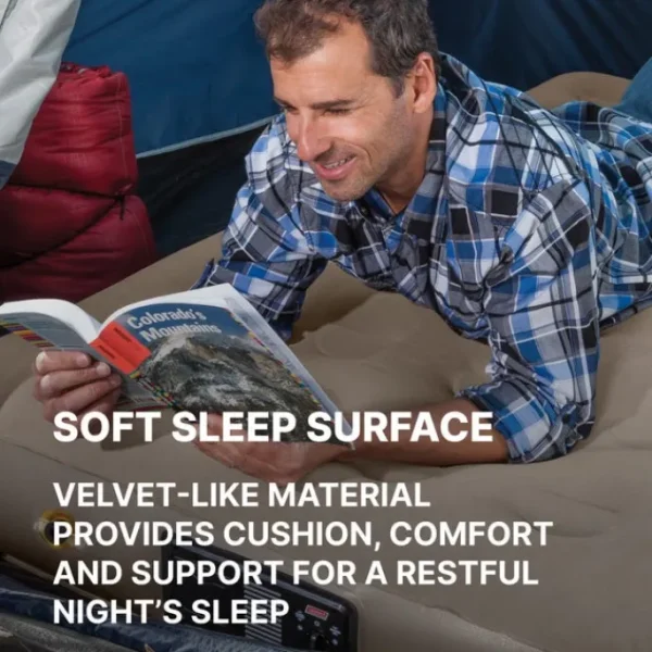 Bestway Outdoor Air Mattresses | Indoor Air Mattresses-Coleman QuickBed Elite Extra-High Twin Air Mattress with Built-In 4D Pump