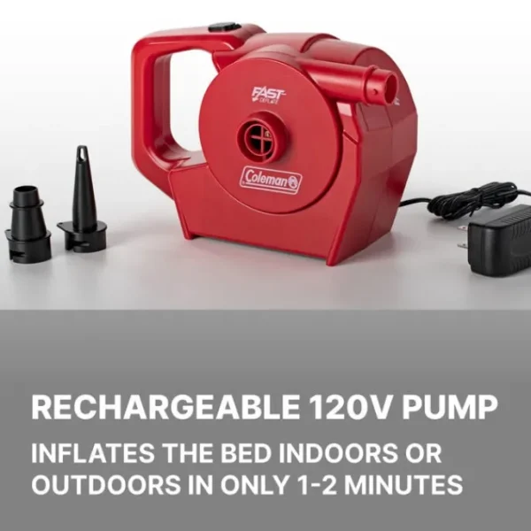 Bestway Outdoor Air Mattresses | Indoor Air Mattresses-Coleman SupportRest 18" Twin Double-High Air Mattress with 120V Rechargeable Pump