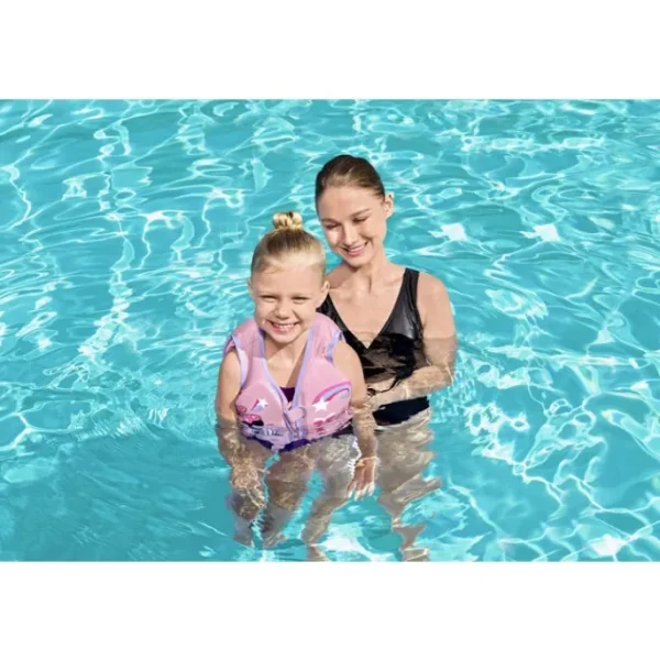 Bestway Swim Trainers-Disney Junior Minnie Mouse Pink Fabric Child Swim Vest, Medium to Large