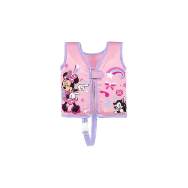 Bestway Swim Trainers-Disney Junior Minnie Mouse Pink Fabric Child Swim Vest, Small to Medium