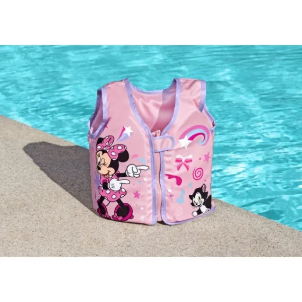 Bestway Swim Trainers-Disney Junior Minnie Mouse Pink Fabric Child Swim Vest, Medium to Large