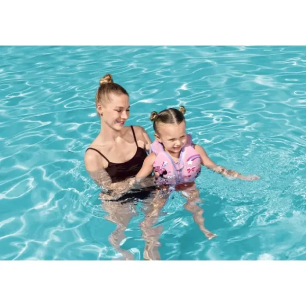 Bestway Swim Trainers-Disney Junior Minnie Mouse Pink Fabric Child Swim Vest, Small to Medium