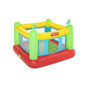 Bestway Bounce Houses-Fisher Price 69'' x 68'' x 53'' Bouncesational Indoor Bouncer with Built-in Pump