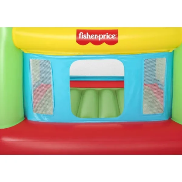 Bestway Bounce Houses-Fisher Price 69'' x 68'' x 53'' Bouncesational Indoor Bouncer with Built-in Pump