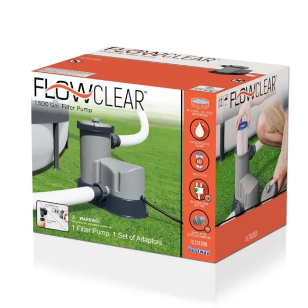 Bestway Filter Pumps-Flowclear 1,500 gal. Filter Pump
