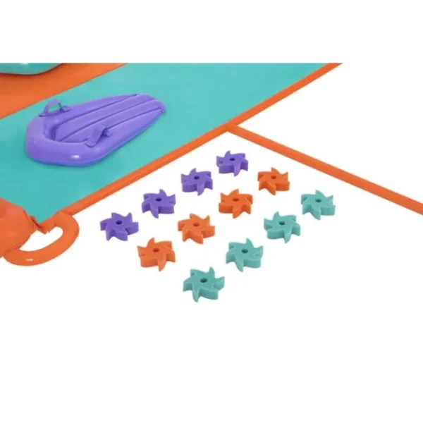 Bestway Water Slides-H2OGO! 16' Triple Water Slide with Sponge Soakers Toys and Three Riders