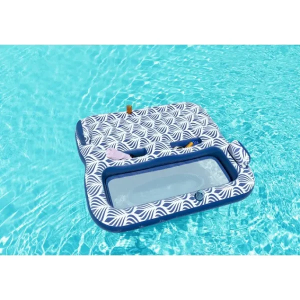 Bestway Pool Floats | Pool Lounges-H2OGO! Comfort Plush 2-Person Double Pool Lounge Float