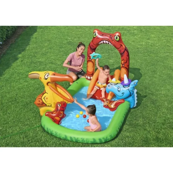 Bestway Play Centers-H2OGO! Jurassic Splash Kids Inflatable Water Play Center and Pool 7'11" x 55" x 54"