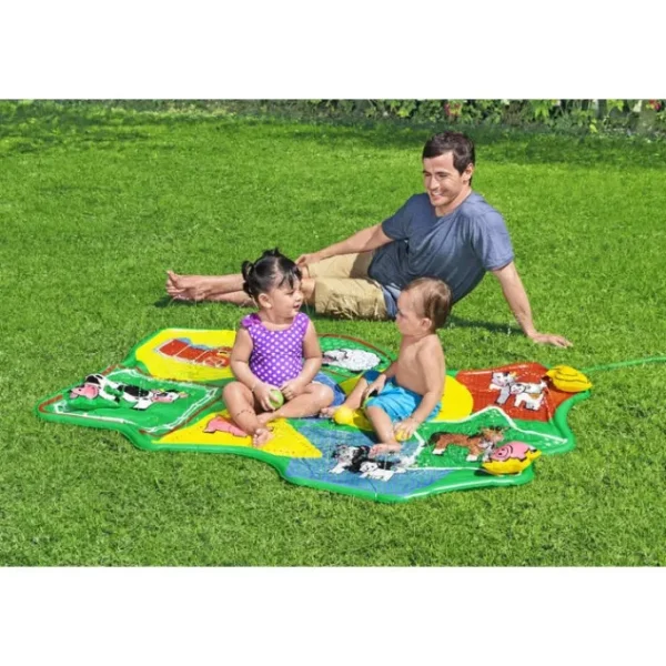 Bestway Blobz & Splash Pads | Sprinklers-H2OGO! Lil' Barnyard Babies Toddler Multicolor Sprinkler Splash Pad 65 in. x 44 in.
