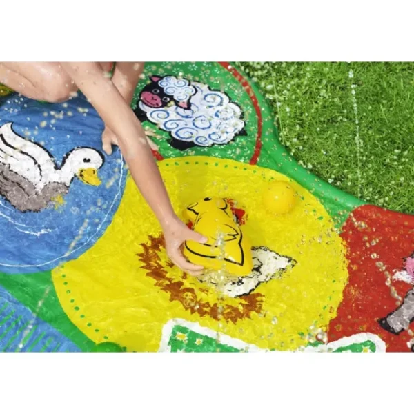Bestway Blobz & Splash Pads | Sprinklers-H2OGO! Lil' Barnyard Babies Toddler Multicolor Sprinkler Splash Pad 65 in. x 44 in.