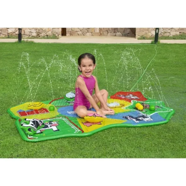 Bestway Blobz & Splash Pads | Sprinklers-H2OGO! Lil' Barnyard Babies Toddler Multicolor Sprinkler Splash Pad 65 in. x 44 in.