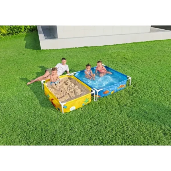 Bestway Kiddie Pools-H2OGO! My First Frame Above Ground Pool and Sandpit Combo