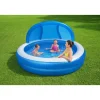hogo_quot_x_quot_summer_d_1.webp Bestway Kiddie Pools-H2OGO! 7'11" x 55" Summer Days Inflatable Round Kiddie Pool with UV Careful Sunshade
