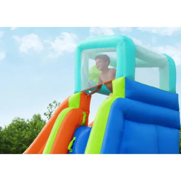 hogo_turbo_splash_water_z_13.webp Bestway Mega Water Parks-H2OGO! Turbo Splash Water Zone Child Inflatable Water Park, 12' 10" Long