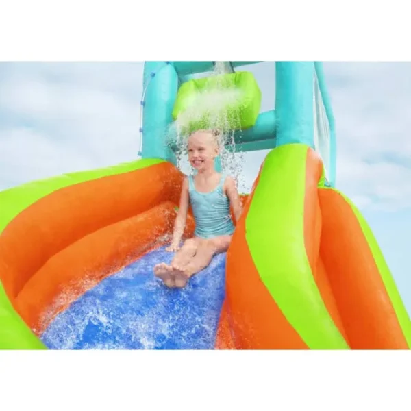 hogo_turbo_splash_water_z_7.webp Bestway Mega Water Parks-H2OGO! Turbo Splash Water Zone Child Inflatable Water Park, 12' 10" Long