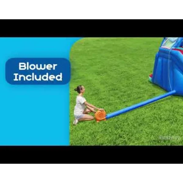 Bestway Mega Water Parks-H2OGO! Waterfall Waves Kids Inflatable Water Park 8’10”