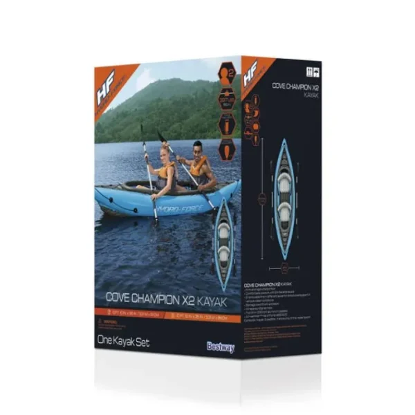 Bestway Kayaks-Hydro-Force Cove Champion Inflatable Two-Person Kayak Set 10’ 10”