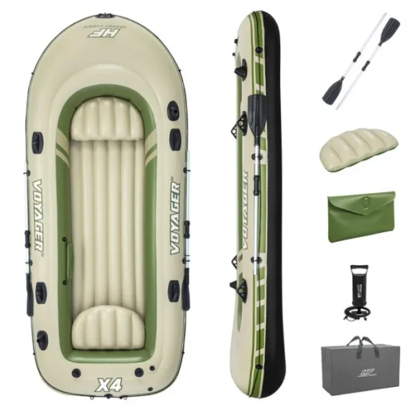 Bestway Rafts-Hydro-Force Voyager X4 Inflatable Raft Set 11'6"