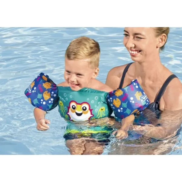Bestway Puddle Jumper Life Jackets-Puddle Jumper Fabric Kids Deluxe Swim Vest with Armbands
