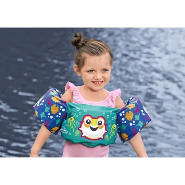 Bestway Puddle Jumper Life Jackets-Puddle Jumper Fabric Kids Deluxe Swim Vest with Armbands