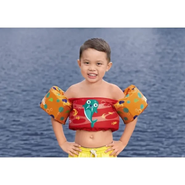 Bestway Puddle Jumper Life Jackets-Puddle Jumper Fabric Kids Deluxe Swim Vest with Armbands