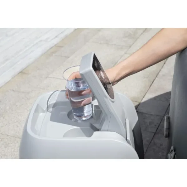 Bestway Airjet-SaluSpa Corsica Energy-Saving Smart AirJet Inflatable Hot Tub 4-6 person, Light Gray