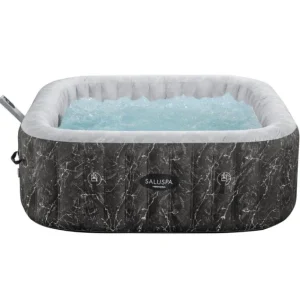 Bestway Energysense | Airjet-SaluSpa Hermosa Energy-Efficient Smart AirJet Inflatable Hot Tub with App Control 5-7 person, Black Marble